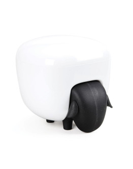 Держатель для ватных дисков sheep, черный с белой крышкой