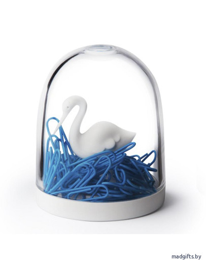 Держатель для скрепок swan in the pond