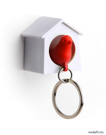 Детали интерьера: Держатель+брелок для ключей mini sparrow красный Держатель+брелок для ключей mini sparrow красный