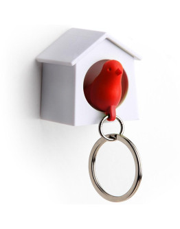 Держатель для ключей mini sparrow, белый/красный