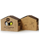 Держатель+брелок для ключей двойной sparrow белый-зеленый