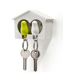 Держатель для ключей duo sparrow, белый/зеленый