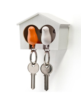Держатель для ключей duo sparrow, белый/оранжевый