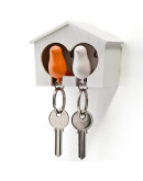 Детали интерьера: Держатель+брелок для ключей двойной sparrow белый-оранж Держатель+брелок для ключей двойной sparrow белый-оранж