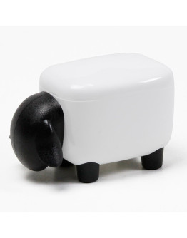 Контейнер для мелочей sheepshape, черный с белой крышкой