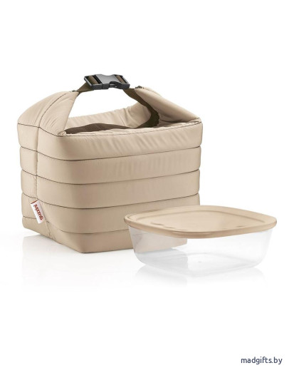 Термосумки: Набор термосумка+контейнер handy малый бежевый Набор термосумка+контейнер handy малый бежевый