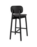 Стул барный с обивкой saga, рогожка, темно-серый