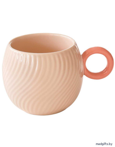 Кружка waves, 350 мл, розовая