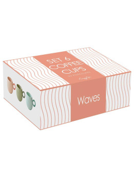 Набор кружек для кофе waves, 90 мл, 6 шт.