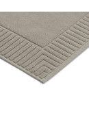 Коврик для ванной с фактурным бортиком бежево-серого цвета из коллекции essential, 50х80 см