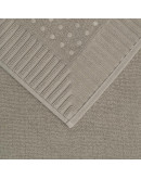 Коврик для ванной с фактурным бортиком бежево-серого цвета из коллекции essential, 50х80 см