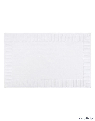 Коврик для ванной с фактурным бортиком белого цвета из коллекции essential, 50х80 см