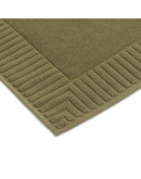 Коврик для ванной с фактурным бортиком оливкового цвета из коллекции essential, 50х80 см