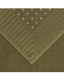 Коврик для ванной с фактурным бортиком оливкового цвета из коллекции essential, 50х80 см