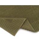 Коврик для ванной с фактурным бортиком оливкового цвета из коллекции essential, 50х80 см