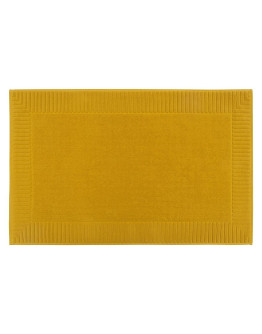 Коврик для ванной с фактурным бортиком цвета охры из коллекции essential, 50х80 см