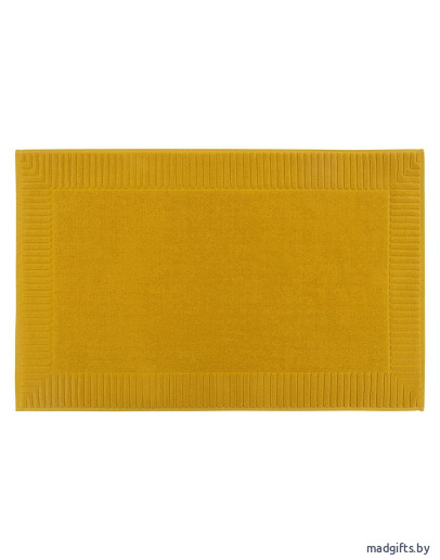 Коврик для ванной с фактурным бортиком цвета охры из коллекции essential, 50х80 см Коврик для ванной с фактурным бортиком цвета охры из коллекции essential, 50х80 см