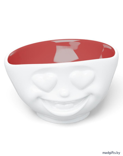 Чаша heartful, 500 мл, белая/красная