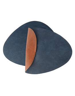 Салфетка сервировочная drop, 33х41 см, синяя/коричневая