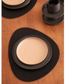 Салфетка сервировочная drop, 33х41 см, черная/светло-серая