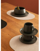 Салфетка сервировочная pool, 30х45 см, черная/светло-серая