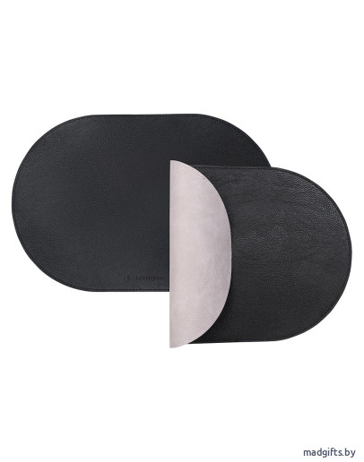 Салфетка сервировочная pool, 30х45 см, черная/светло-серая