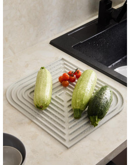 Коврик для сушки посуды dry flex, 34,5х31,5 см, графит