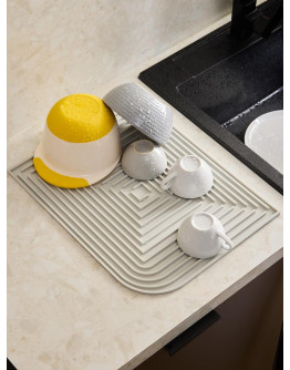 Коврик для сушки посуды dry flex, 34,6х44,6 см, серый