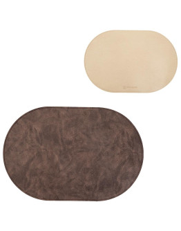 Салфетка сервировочная pool, 30х45 см, коричневая/золотистый металлик