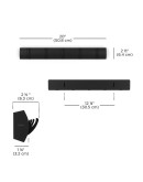 Вешалка настенная flip, 50,8 см, 5 крючков, черная