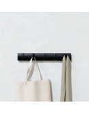 Вешалка настенная flip, 50,8 см, 5 крючков, черная