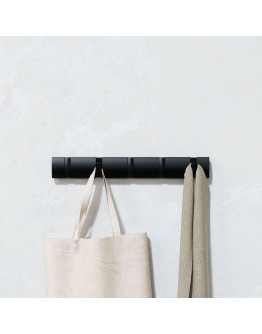 Вешалка настенная flip, 50,8 см, 5 крючков, черная