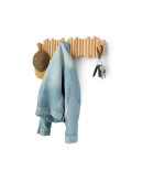 Вешалка настенная picket, 61 см, 8 крючков, натуральное дерево