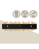 Вешалка настенная picket, 61 см, 8 крючков, натуральное дерево