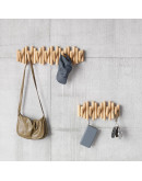 Вешалка настенная picket, 61 см, 8 крючков, натуральное дерево