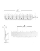 Вешалка настенная sticks, 72 см, 8 крючков, белая Вешалка настенная sticks, 72 см, 8 крючков, белая