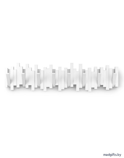 Вешалка настенная sticks, 72 см, 8 крючков, белая Вешалка настенная sticks, 72 см, 8 крючков, белая