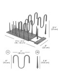 Органайзер для посуды и столовых приборов peggy, 20х55 см, серый