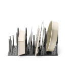 Органайзер для посуды и столовых приборов peggy, 20х55 см, серый