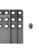 Органайзер для посуды и столовых приборов peggy, 20х55 см, серый