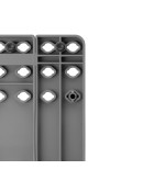 Органайзер для посуды и столовых приборов peggy, 20х55 см, серый