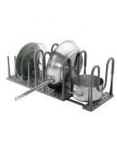 Органайзер для посуды и столовых приборов peggy, 20х55 см, серый