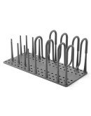 Органайзер для посуды и столовых приборов peggy, 20х55 см, серый