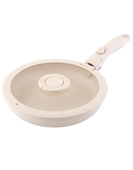 Сковорода с крышкой и съемной ручкой smart ceramic, D24 см