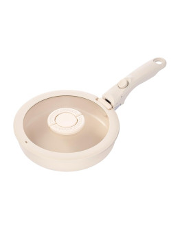 Сковорода с крышкой и съемной ручкой smart ceramic, D20 см