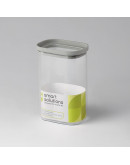 Банка для хранения прямоугольная vacuum glass, 1,25 л, светло-серая