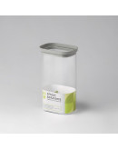 Банка для хранения прямоугольная vacuum glass, 1,5 л, светло-серая