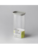 Банка для хранения прямоугольная vacuum glass, 1,75 л, светло-серая