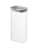 Банка для хранения прямоугольная vacuum glass, 1,75 л, светло-серая