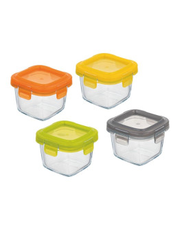 Набор контейнеров для запекания и хранения click glass, 160 мл, 4 шт.